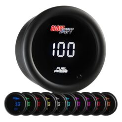 Glowshift 10 Color Digital 100 PSI Fuel Pressure Gauge