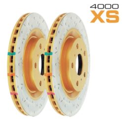 DBA T3 4000 Series Rotor - Cross Drilled/Slotted Uni-Directional Front Rotors (2014+) Sold Individually