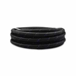 Nylon Black/Blue Braided Flex Hose - Vibrant