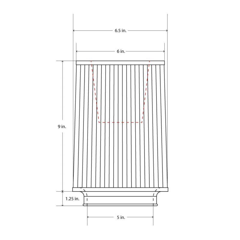 LSXOnly Ultra High-Flow 6-Ply Oiled Filter - 5" - Image 5