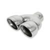 Flowmaster Universal Tip - 3.5" Dual Rolled Angle Cut - 2.5" Inlet, Weld On
