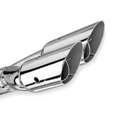 Borla Universal Tip - Dual Round Angle-Cut Intercooled