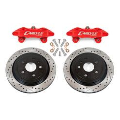 BMR Carlyle Brake Kit for 15" Conversion - Drilled/Slotted Rotors, Red Calipers