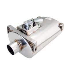 Varex Universal Valved Oval Muffler w/Bracket Mounts