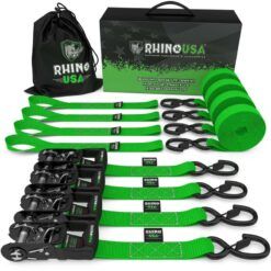RHINO USA 1.6" x 15' HD Ratchet Tie-Down Set