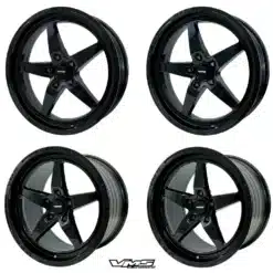*NEW* VMS Racing V-Star Drag Pack Wheels FULL BLACK